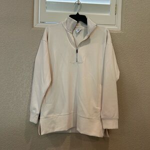 Sage Cream Pullover Zip Up Sweater